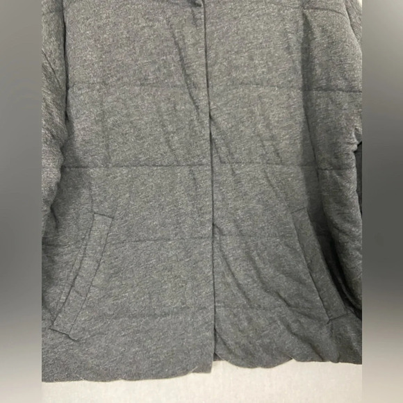 Eileen Fisher Quilted Organic Oversized Cotton Jacket in Charcoal Sz XXS - Picture 4 of 13